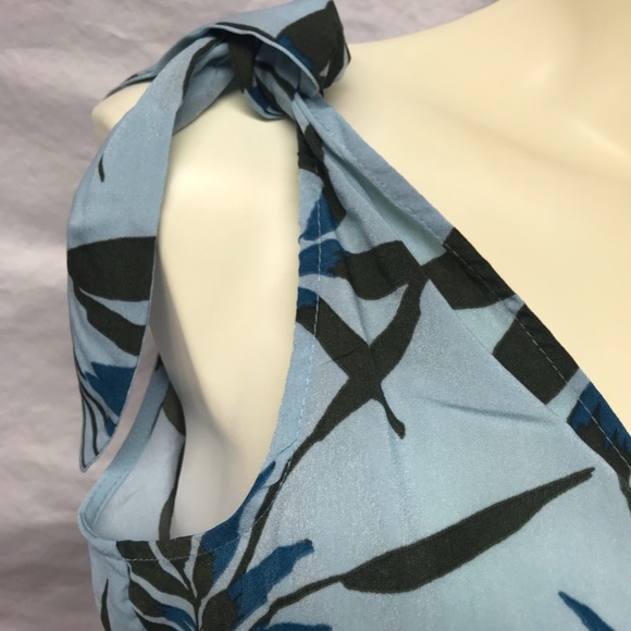 Tie Shoulder Palm Print Maternity Blouse - Picture 4 of 5